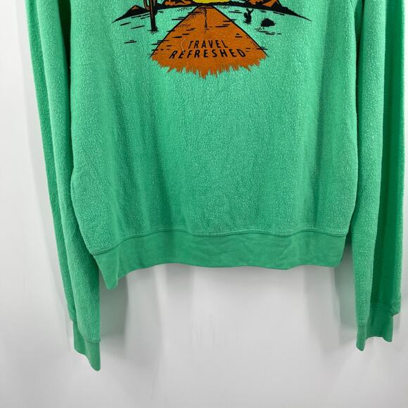 WILDFOX x Coca Cola Sweatshirt Size Small Travel Refreshed Graphic Green NWT - Picture 13 of 16